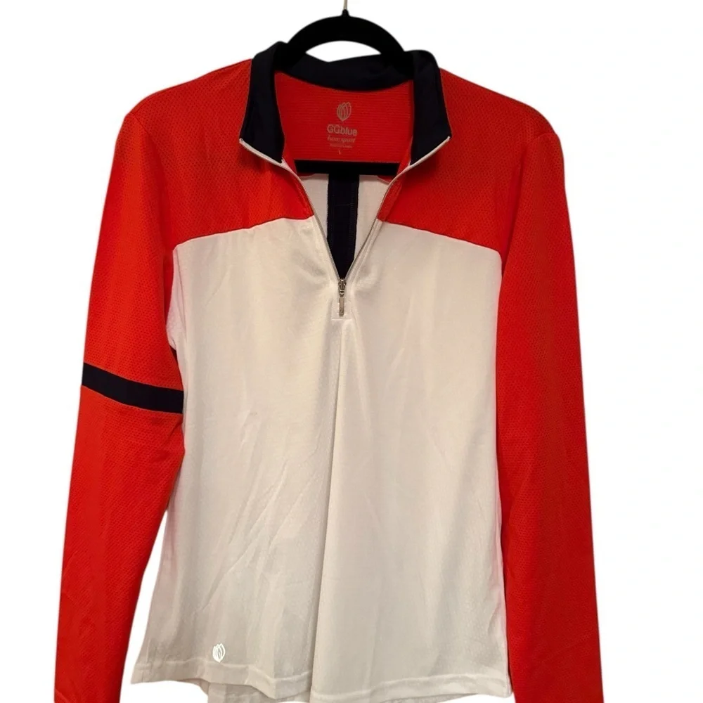 GGblue Luxe Sport Red and Navy Top